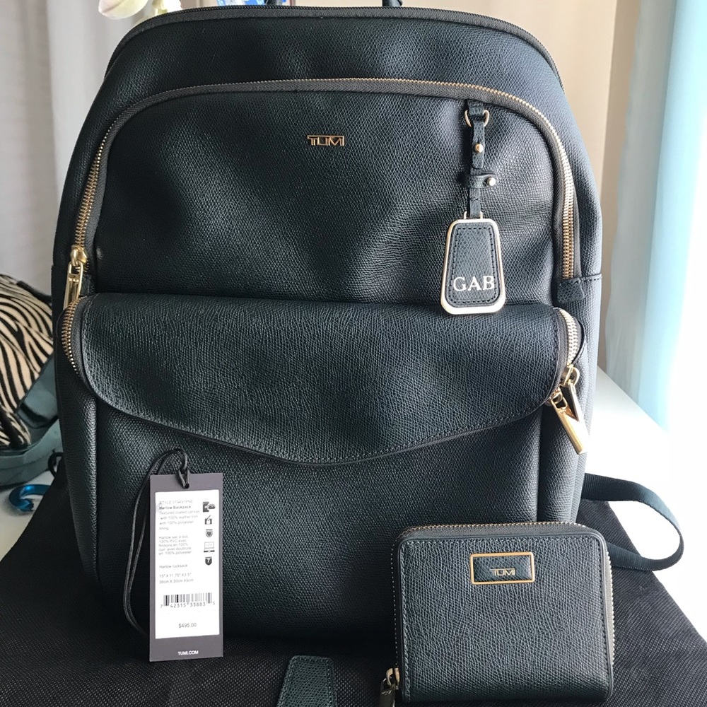 Tumi Harlow Backpack and matching wallet